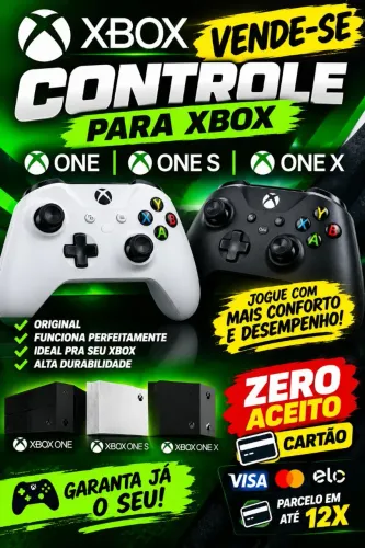 CONTROLE PRA XBOX ONE S ZERO ,ACEITO CARTÃO