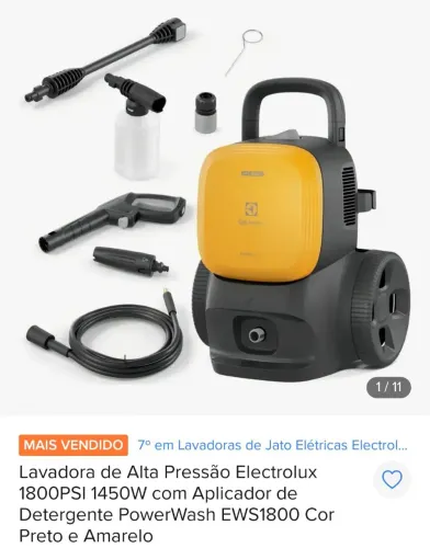 Lavadora de alta pressão 1800psi usada poucas vezes