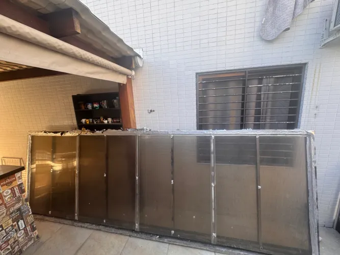 Cobertura alumínio. 1,45 x 4m