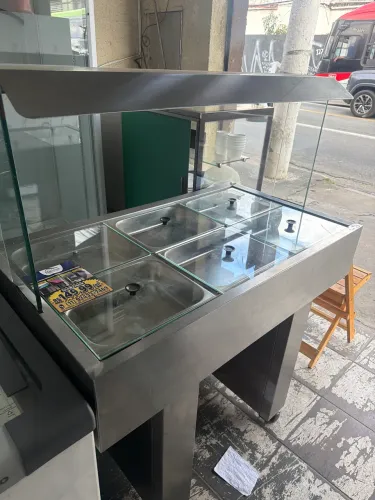 Carro térmico de salada 6cubas gelo x usado