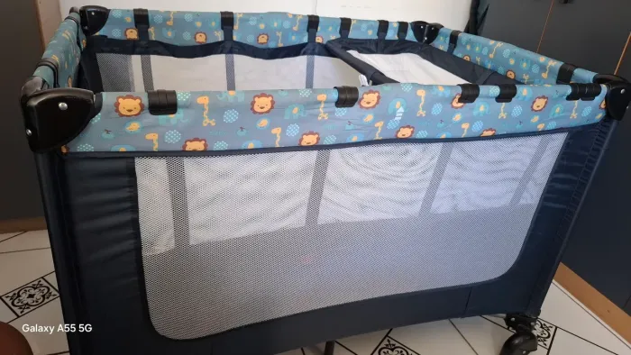 Berço portátil, Happy azul cosco kids