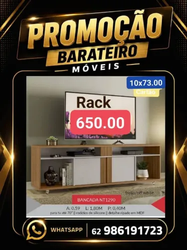 Bancada para televisão promoção