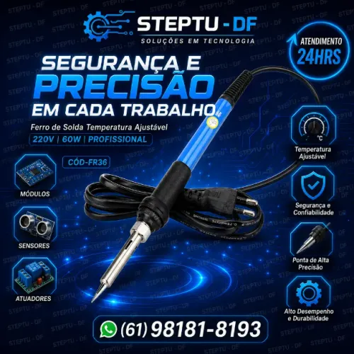 Ferro De Solda Temperatura Ajustável 220v 60w Profissional Arduino COD-FR36