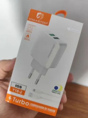 Carregador ios Turbo H'Maston 4.1A com Cabo