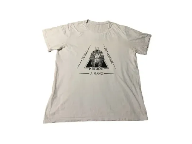 Camiseta Charuto El Faraón Estampada Original Branca Manga Curta Raridade - Tamanho G