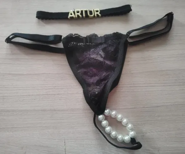 Gargantilha personalizada + Calcinha