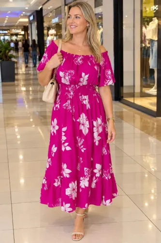 vestido lingo floral , estilo ciganinha
