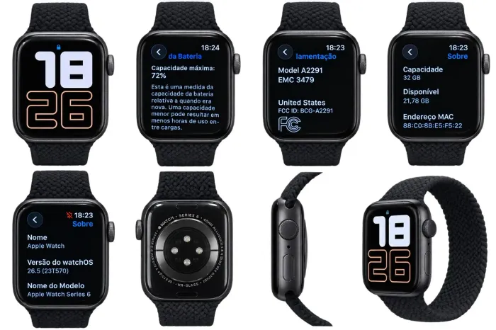 Apple Watch Series 6 40mm GPS - 32GB - Preto