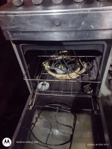 Fogão 4 boca inox Brastemp