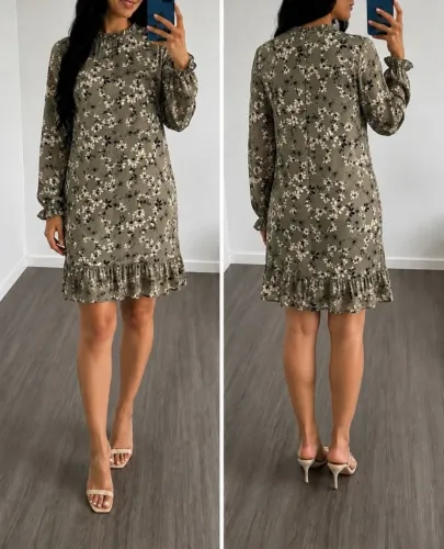 Vestido floral verde