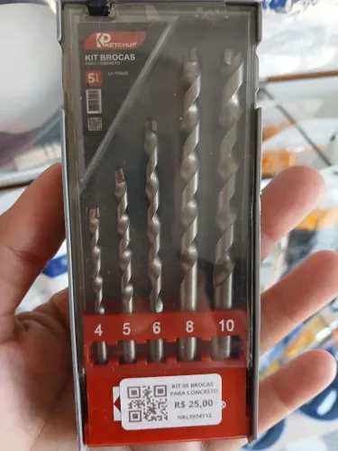 Kit 5 brocas para concreto