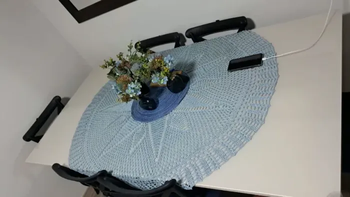 MESA DE JANTAR RETANGULAR TAMPO DE VIDRO- 1,90X0,90