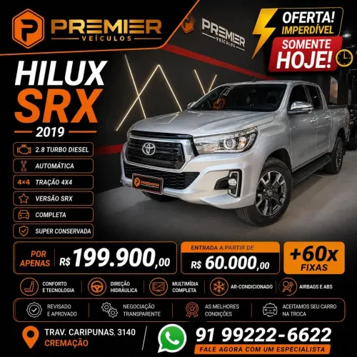 Toyota Hilux CD SRX 4X4 2.8 TDI 16V Diesel Aut. 2019