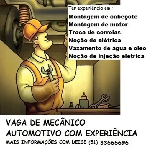 Mecânico automotivo  com experiência 