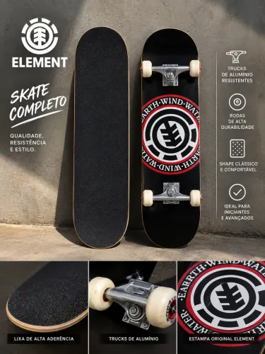 Skate Completo Element Original - Semi-novo, Estado de Novo