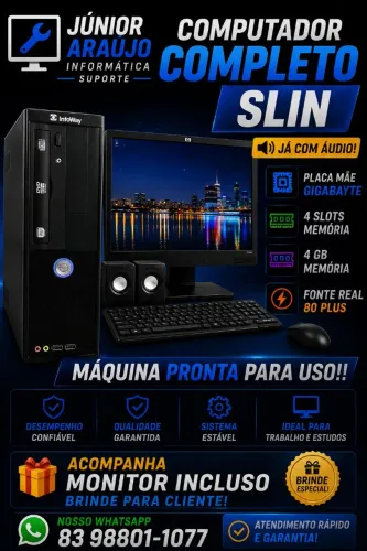 Computador Conpleto Slin Trabalho Estudos (( Aceitamos Cartões Ou Pix))
