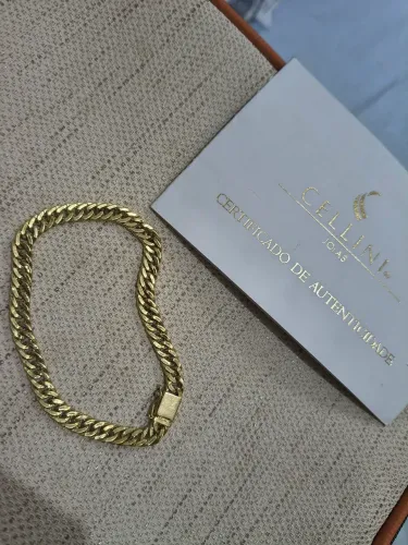 Pulseira Ouro 18k 750 Semi nova 7,3 gramas Certificado Cellini Jóias