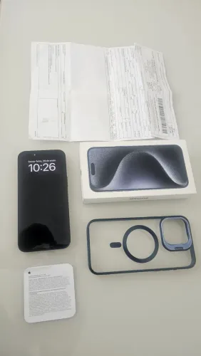 iPhone 15 Pro Max 1 Tera azul Titânio c/nota fiscal