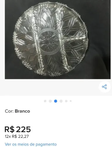 Petisqueira de vidro antigo, peça de decoração 