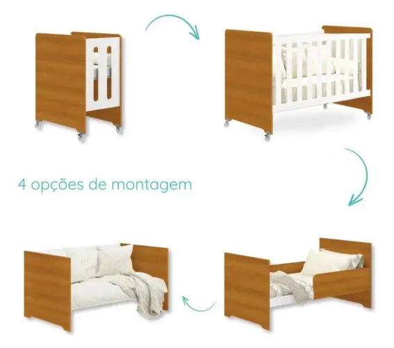 Berço 4 em 1- pouco usado