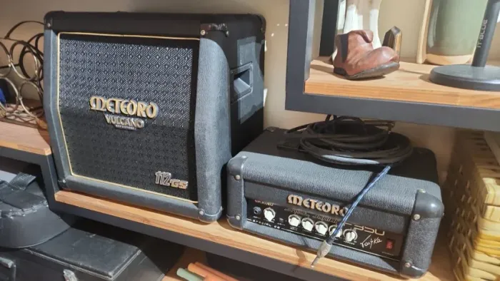 Meteoro Cabeçote Guitarra Space Jr Faiska F350 + caixa de som