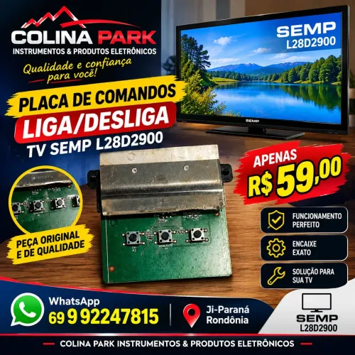 Placa de comando Liga/Desliga SEMP TV L28D2900