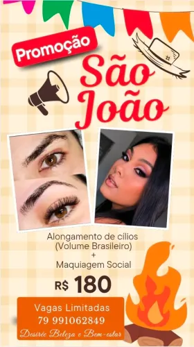 Promoção Combo Promocional: Alongamento de cílios + Maquiagem