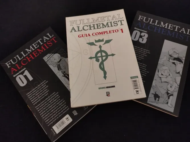 Mangás Fullmetal Alchemist (Guia completo e Volumes 01 e 03)