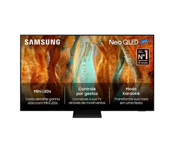 Smart TV Samsung Vision AI NEO QLED Ultra 4K 55" QN70F - NOVA Caixa Lacrada com NF