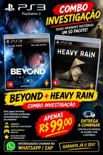 Combo investigação beyond e heavy rain ps3