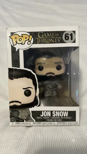 Funko Pop original Jon Snow #61 da coleção Game of Thrones.