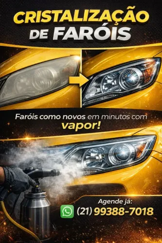 Polimento e cristalização de faróis 