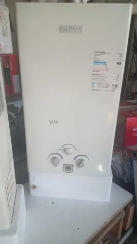 Aquecedor a gás usado Inova 15 litros exaustão natural GLP revisado R$390,00