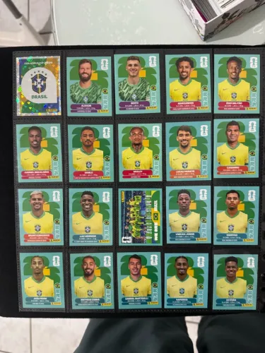Kit completo 20 Figurinhas Brasil Copa do Mundo 2026