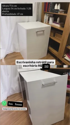 Escrivaninha retrátil
