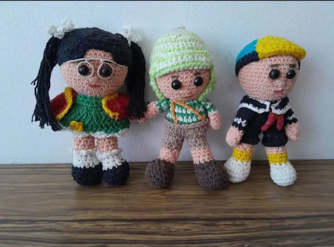 Bonecos de Crochê -Turma do Chaves