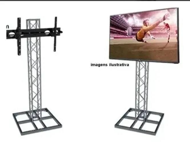Suporte Pedestal Vertical Chão Movel P Tv 32 A 65 Box Truss