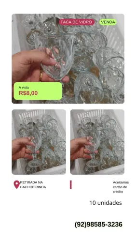 Taças de vidro