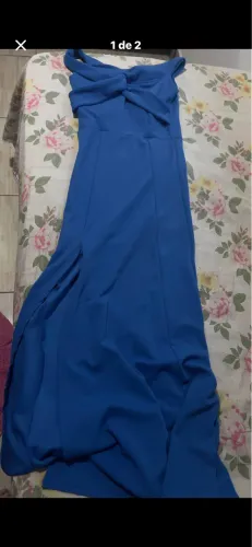 Vestido de Festa Fenda Azul