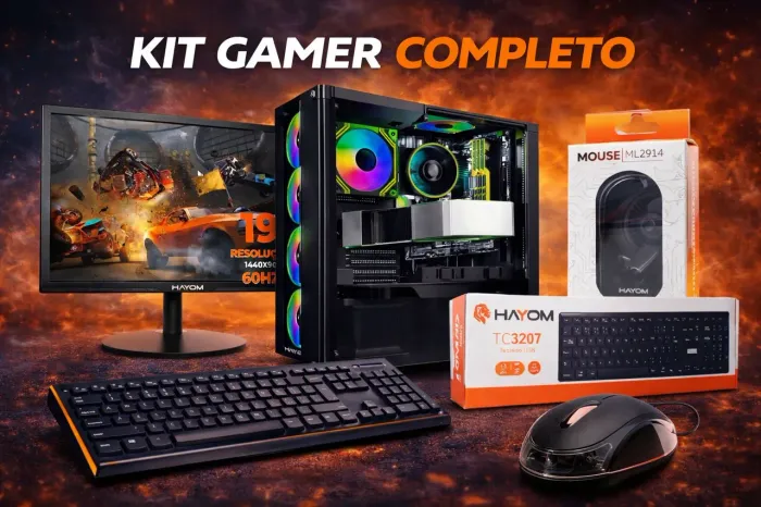 PC Gamer Completo i7 terceira geração 8g ram ddr3 ssd 120gb Monitor 19 pol