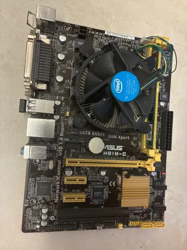 Kit upgrade: Placa mãe ASUS HB1M-C + processador i3 quarta geração + memória ram ddr3