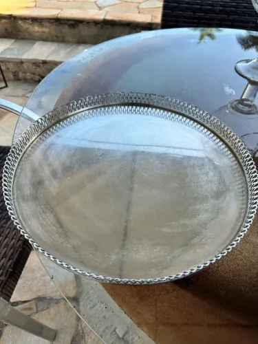 Bandeja rendonda de prata 90