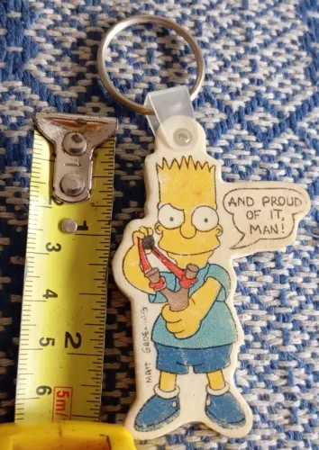 Antigo Chaveiro Bart Simpson Com Estilingue 1991 Argon