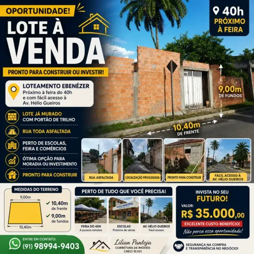 vendo lote no 40h
