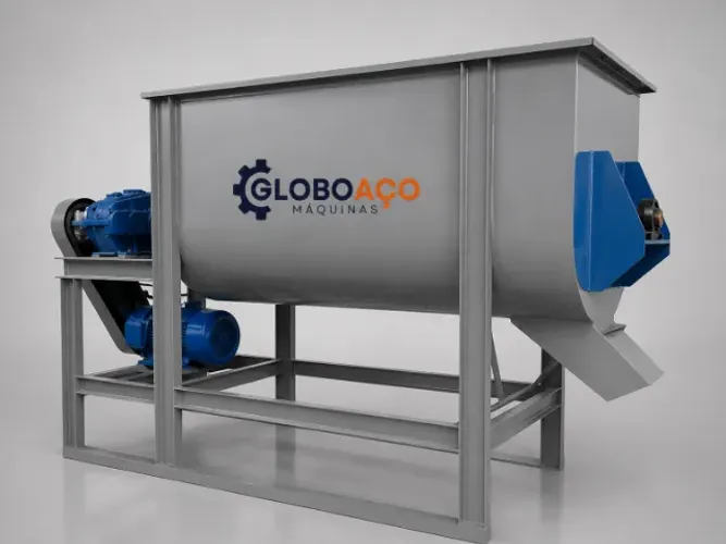Misturador Horizontal - Ração Animal | Sal Mineral e Proteinados | 300 a 2000 kg