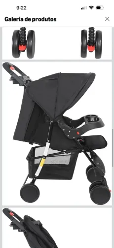 Maxi Baby carrinho de bebê passeio Allday (até 15kg) preto