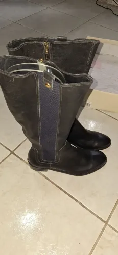 Bota Cano Alto Preta 40 Jorge Bischoff Nova