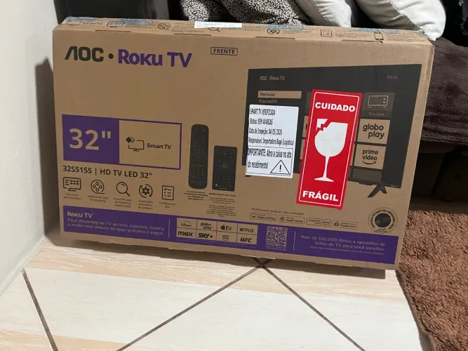 SMART TV 32? LED - NOVA NA CAIXA - MARCA AOC ROKU TV