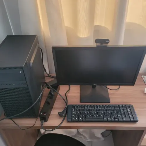 PC Completo Ryzen 5 4600G SSD 480GB Monitor LG Webcam e Kit Logitech