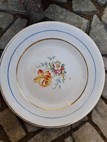 Prato de Sobremesa Antigo Porcelana Zappi - Década de 50/60 Vintage